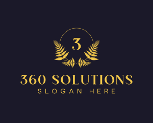 Luxury Hotel Wreath logo design