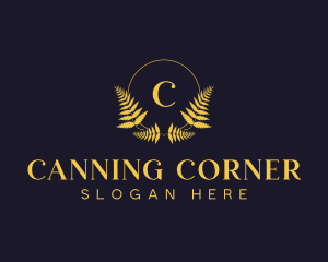 Luxury Hotel Wreath logo design