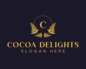 Luxury Hotel Wreath logo design