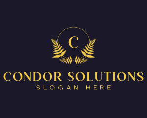 Luxury Hotel Wreath logo design