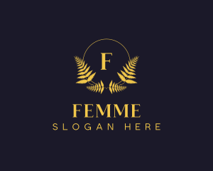 Luxury Hotel Wreath logo design