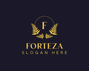 Luxury Hotel Wreath logo design