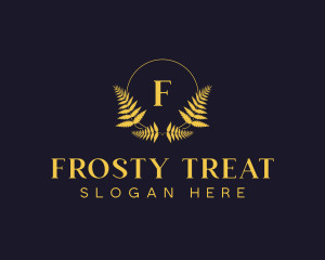 Luxury Hotel Wreath logo design