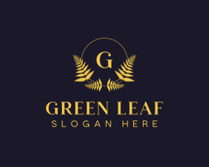 Luxury Hotel Wreath logo design