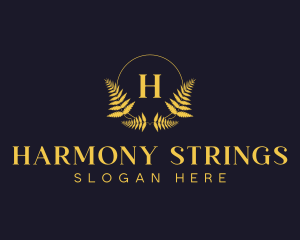 Luxury Hotel Wreath logo design