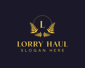 Luxury Hotel Wreath logo design