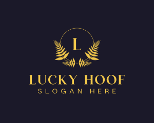 Luxury Hotel Wreath logo design