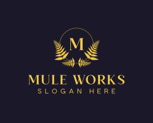 Luxury Hotel Wreath logo design