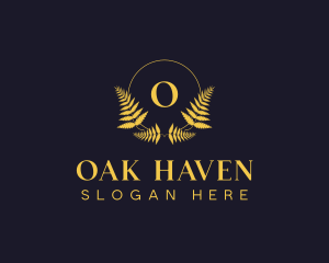 Luxury Hotel Wreath logo design