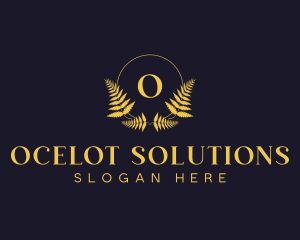 Luxury Hotel Wreath logo design