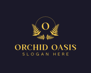 Luxury Hotel Wreath logo design