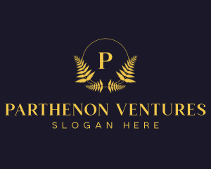 Luxury Hotel Wreath logo design