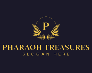 Luxury Hotel Wreath logo design