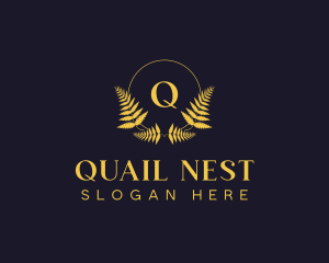 Luxury Hotel Wreath logo design