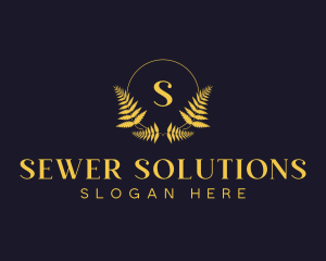 Luxury Hotel Wreath logo design