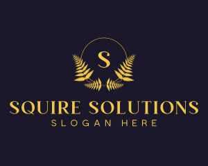 Luxury Hotel Wreath logo design