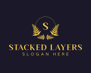 Luxury Hotel Wreath logo design