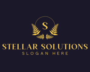 Luxury Hotel Wreath logo design