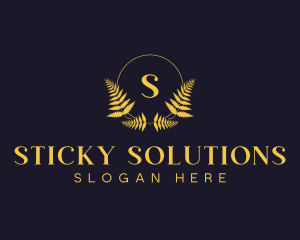 Luxury Hotel Wreath logo design