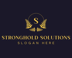 Luxury Hotel Wreath logo design