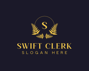 Luxury Hotel Wreath logo design