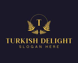 Luxury Hotel Wreath logo design