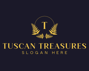 Luxury Hotel Wreath logo design