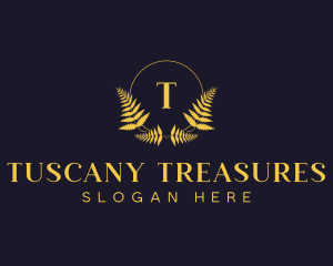 Luxury Hotel Wreath logo design