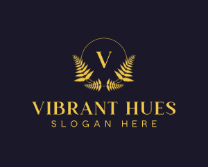 Luxury Hotel Wreath logo design