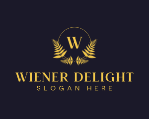 Luxury Hotel Wreath logo design