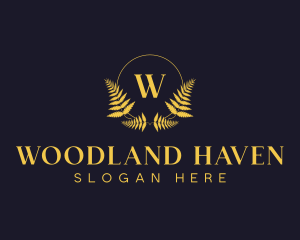 Luxury Hotel Wreath logo design