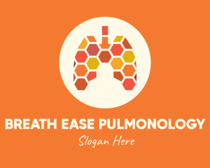 Pulmonology - Honeycomb Respiratory Lungs logo design