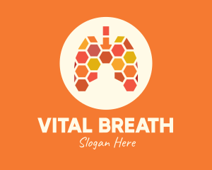 Breathing - Honeycomb Respiratory Lungs logo design
