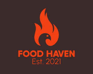 Cafeteria - Spicy Blazing Chicken logo design