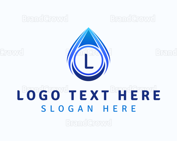 Water Liquid Droplet Logo