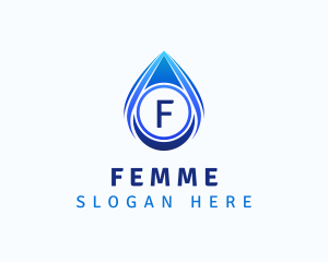 Water Liquid Droplet logo design