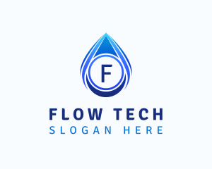 Water Liquid Droplet logo design