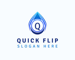 Water Liquid Droplet logo design