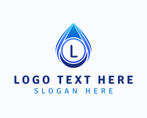 Pouring - Water Liquid Droplet logo design