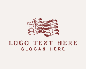 American Veteran Flag logo design