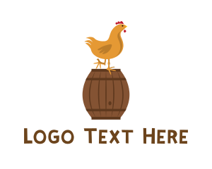 Chicken - Barrel Chicken Farm logo design