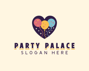 Balloon Heart Party logo design