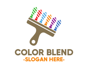 Colorful Necktie Brush logo design