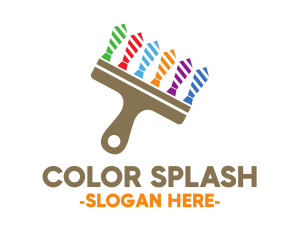 Colorful Necktie Brush logo design