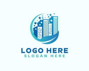 Eco Friendly - Sanitary Cleaning Building logo design
