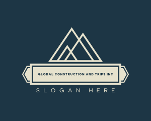 Highland - Geometric Mountain Banner logo design