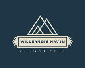 Survivalist - Geometric Mountain Banner logo design