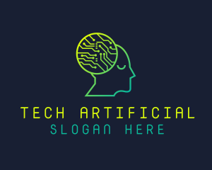 Artificial - Circuit Robot Brain logo design