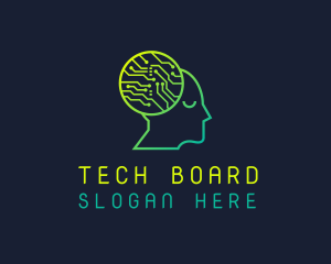 Motherboard - Circuit Robot Brain logo design