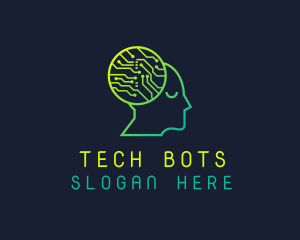 Robotic - Circuit Robot Brain logo design